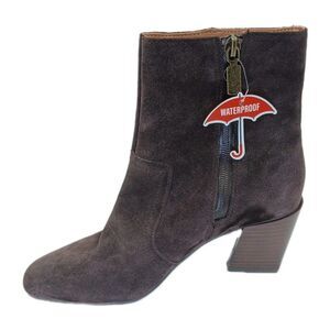 Blondo Sadie Brown Suede Boots Women 6M Waterproof Ankle Block Heel